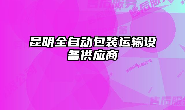 昆明全自動包裝運輸設備供應商